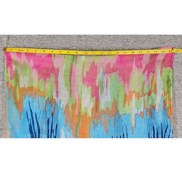 WOMEN’S MULTICOLOR SOFT FABRIC SCARF – PRE-OWNED – GOOD CONDITION - Picture 6 of 6